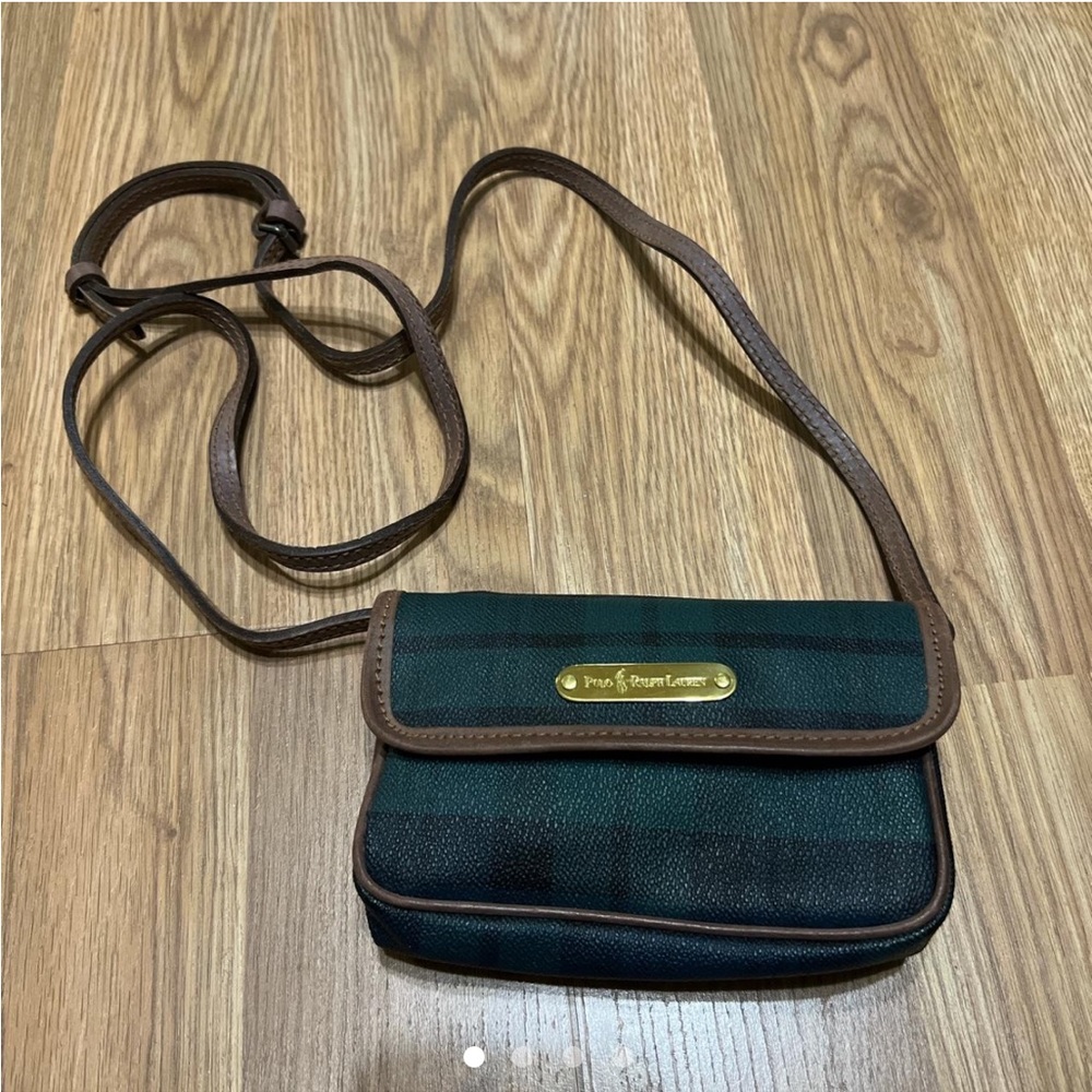 Polo by Ralph Lauren Green and Brown Crossbody Bag